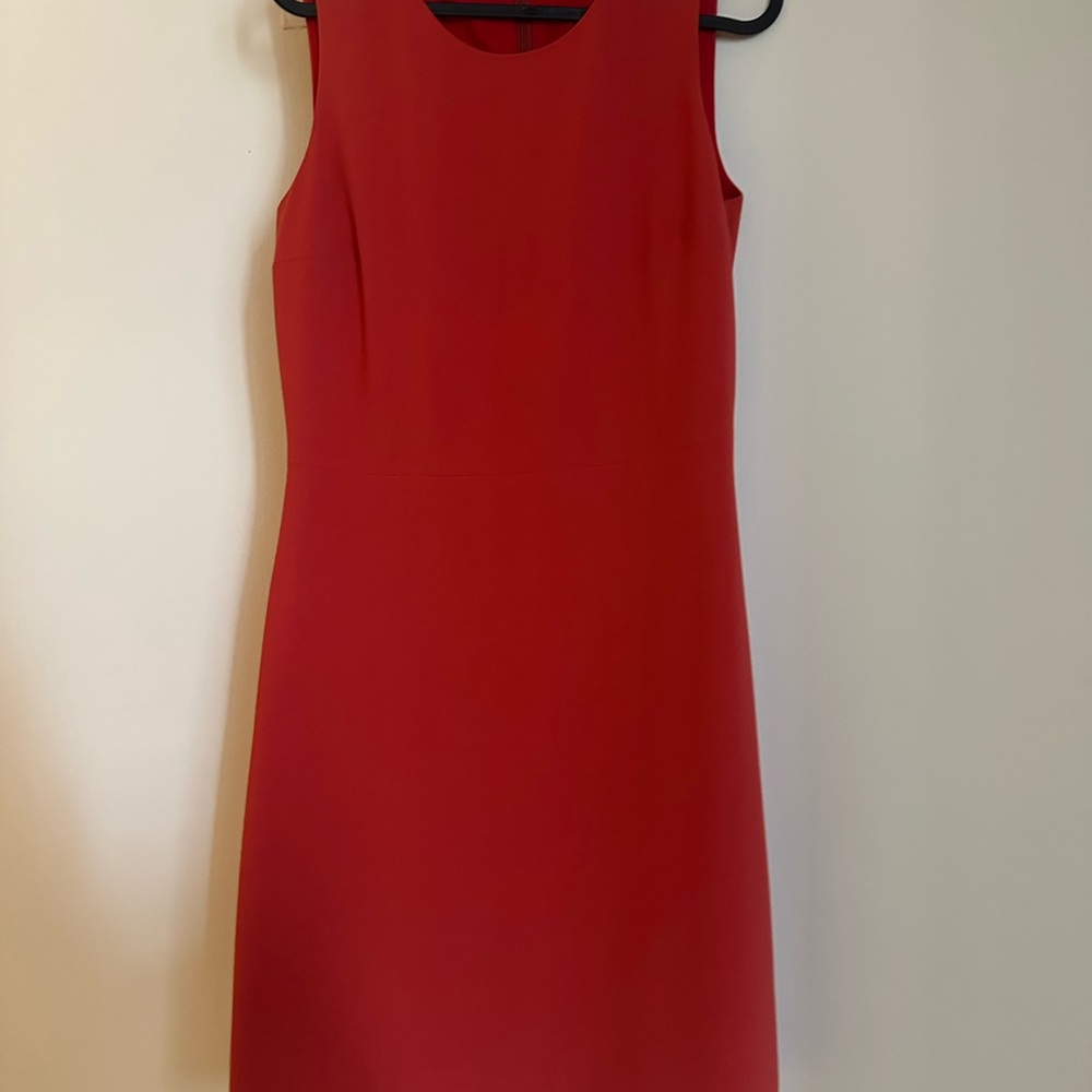 Theory Scarlet Red Sleeveless Sheath Dress Size 2